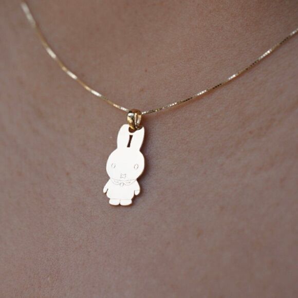 14k Solid Gold Rabbit Charm | Everyday Jewelry | Fine Jewelry | - Picture 8 of 10